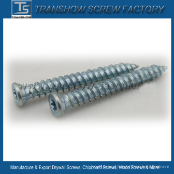 Blue White Zinc Galvanized Concrete Screws